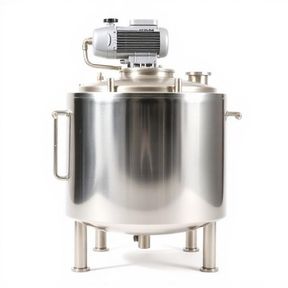 Tanque agitador em aço inox com motor superior