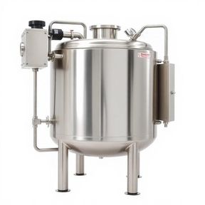 Tanque reator em aço inox com camisa e agitador