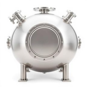 Vaso de pressão em aço inox com flanges